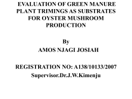 an evaluation of green manure plant trimings as substrates for oyster