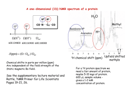 (1D) NMR spectrum of a protein