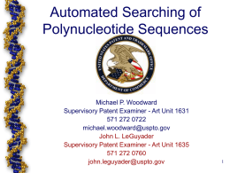 Automated Searching of Polynucleotide Sequences