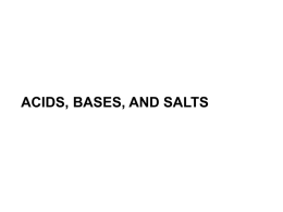 the nature of acids, bases, and salts