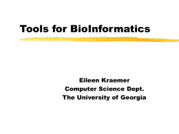 Tools for BioInformatics - Computer Science
