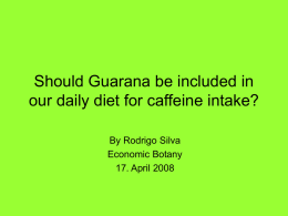 Should Guarana be included in our daily diet for