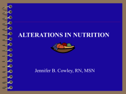 Alterations in Nutrition