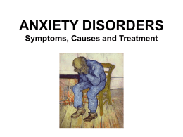 Anxiety - Dr. Adelbert Scholtz, Helderberg Counselling Psychologist