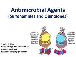 Antimicrobial Agents (Sulfonamides and Quinolones)