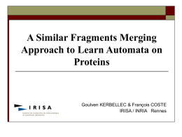 A Similar Fragments Merging Approach to Learn Automata on Proteins