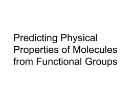 Predicting physical properties of molecules from functional groups