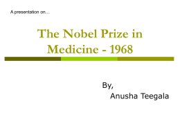 The Nobel Prize in Medicine