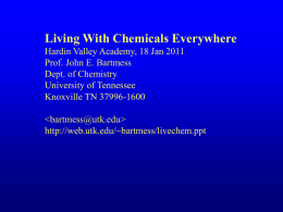 The powerpoints from the Living with Chemicals Everywhere talk