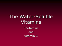 Water-Soluble Vitamins