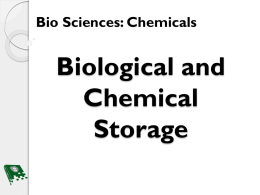 Chemical Storage in Stock Room
