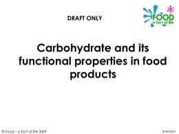 DRAFT Carbohydrate and its functional