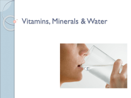 Vitamins Minerals and Water