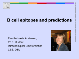 Prediction of B cell epitopes - Center for Biological Sequence Analysis