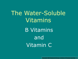 The Water-Soluble Vitamins