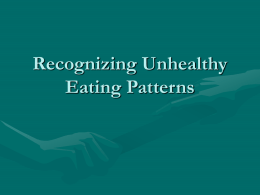 Recognizing Unhealthy Eating Patterns