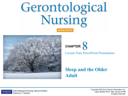 lecture 5: Chapter 8 Sleep and the Older Adult