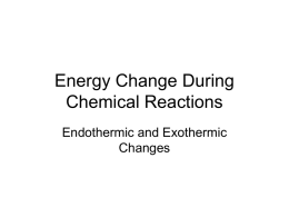 Energy Change During Chemical Reactions