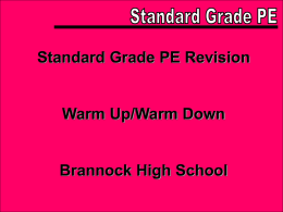 Standard Grade PE Revision - Warm Up
