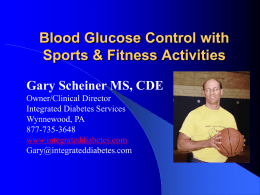 Blood Glucose Control with Sports & Fitness Activities