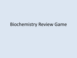 Biochemistry Review Game