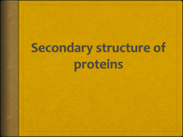 Secondary structure of proteins - Home