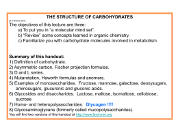 Carbohydrates Structure