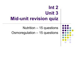 Int 2 Unit 3 Mid-unit revision quiz