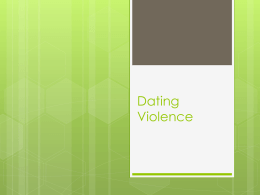 Violence in Dating for blog