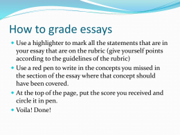Key concepts for Essay #1