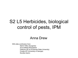 S2 L5 Herbicides, biological control of pests, IPM