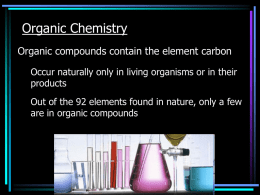 Organic Chemistry - Holding