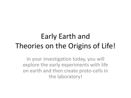 Early Earth and Theories
