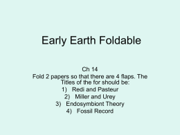 Early Earth Foldable