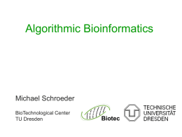 Algorithmic Bioinformatics