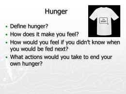 hunger - De Anza College