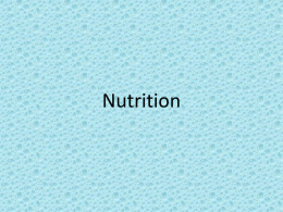 Nutrition notes