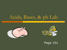 Acids, Bases, & ph LaB