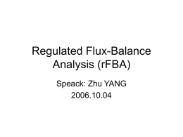 Regulated Flux-Balance Analysis (rFBA)