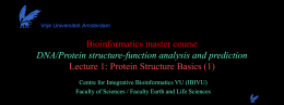 DNA/Protein structure-function analysis and prediction - IBIVU
