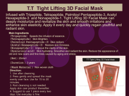 T.T 3D緊緻立顏面膜 Tight Lifting 3D Facial Mask