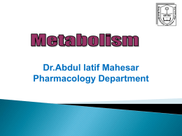 Lecture6- GENERAL PHARMACOLOGY