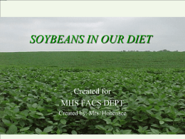SOYBEANS IN OUR DIET