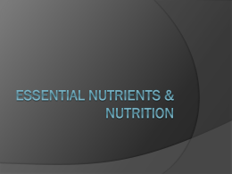 Essential nutrients & nutrition
