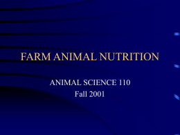 FARM ANIMAL NUTRITION