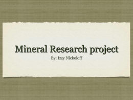 Mineral research project