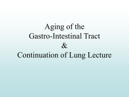 Aging of the Gastro