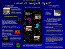 PowerPoint - Center for Biological Physics