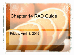 Chapter 14 RAD Guide