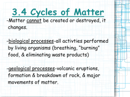 3.4 Cycles of Matter